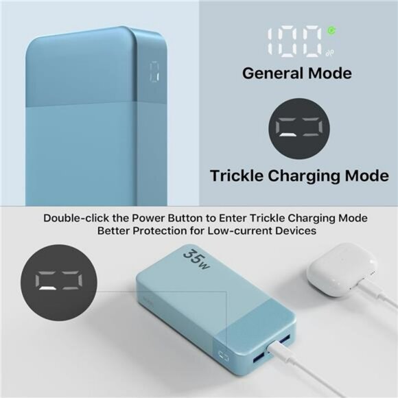 20000mAh fast charging power bank portable battery pack with USB C display - Picture 5 of 7